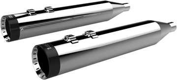 1801-1288 - KHROME WERKS Mufflers - Chrome with Turbine Tip 202795