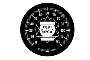 39-0059 - Black Tin Speedometer Face
