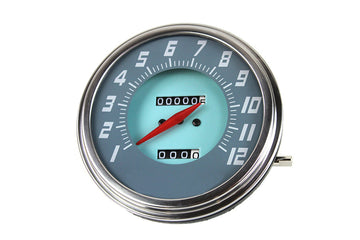 39-0891 - FLH 2:1 Ratio Replica Gray-Blue Face Speedometer
