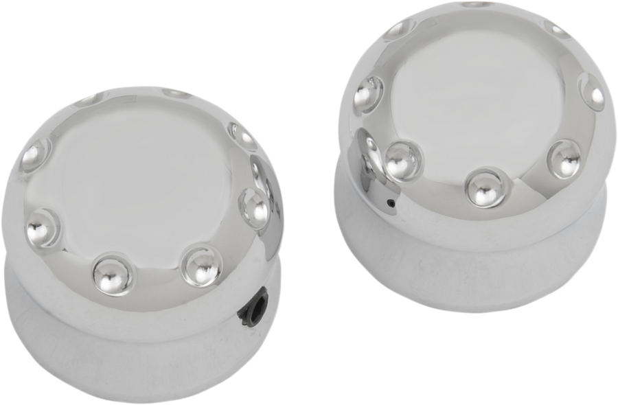 0214-0242 - COVINGTONS Axle Cap - Front - Dimpled - Chrome C0011-C