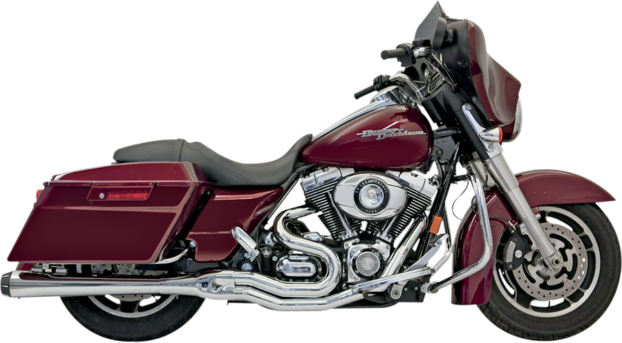 1800-1282 - BASSANI XHAUST Megapower 2:1 Exhaust -  1-3/4" to 1-7/8" to 2" - Chrome FLH-767