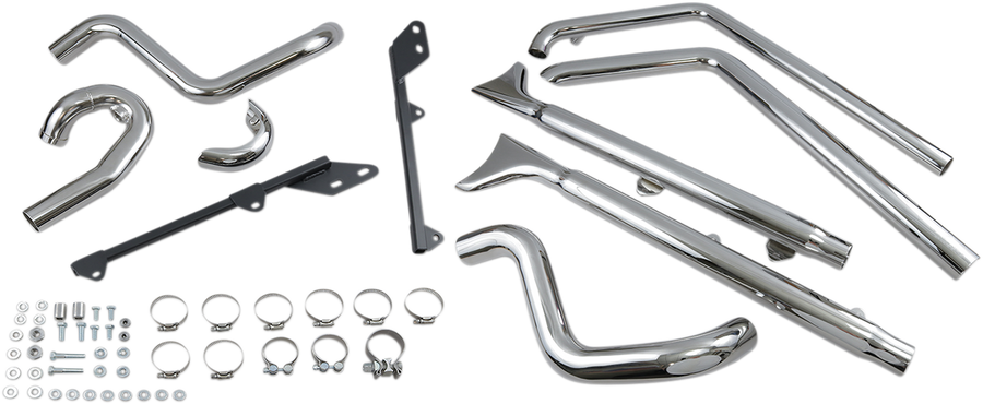 1800-1743 - BASSANI XHAUST Fishtail Exhaust with Baffle - 33" - Softail 1S66E-33