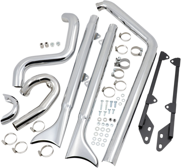 1800-1742 - BASSANI XHAUST Fishtail Exhaust with Baffle - 30" - Softail 1S66E-30