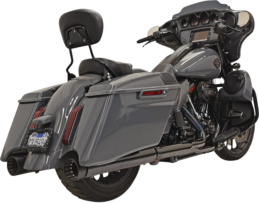 1801-1408 - BASSANI XHAUST DNT Straight Can Mufflers for M8 CVO - Chrome/Black 1F73DNT5