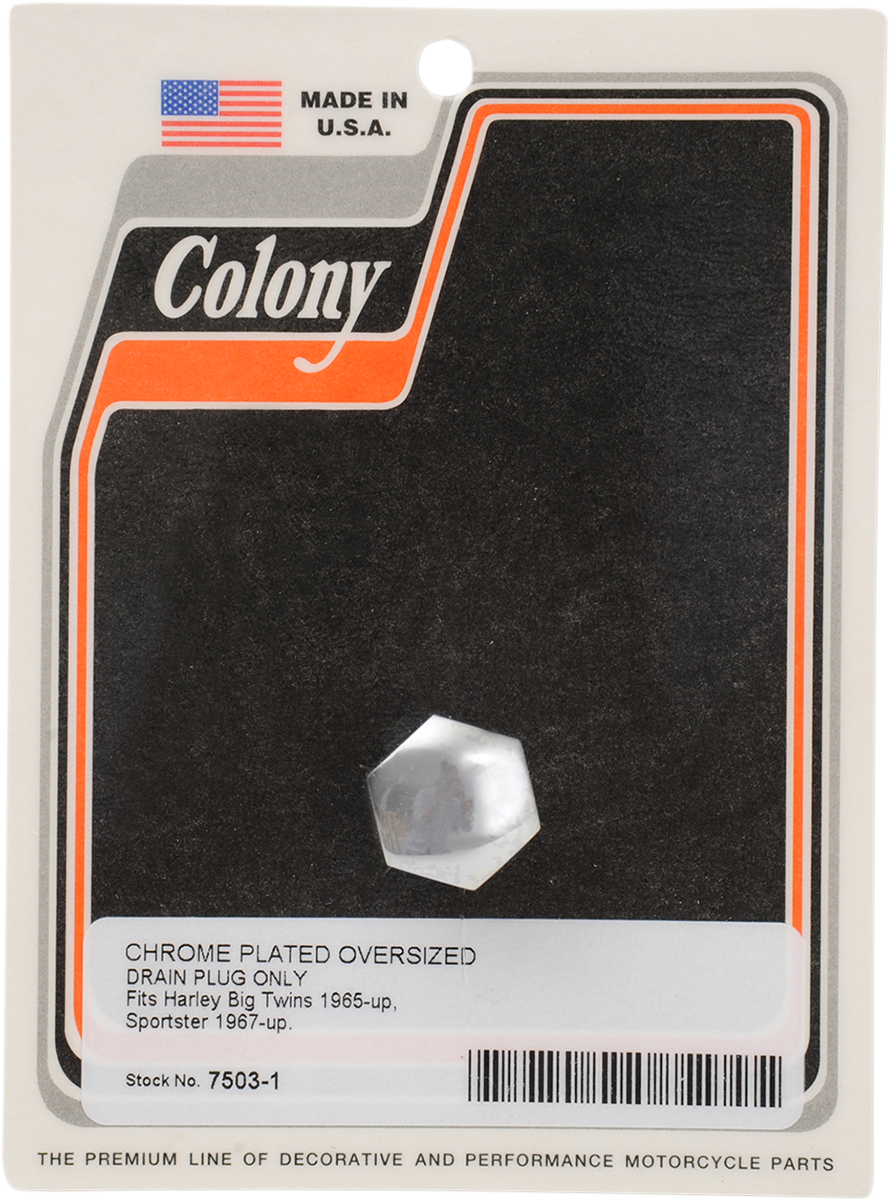 DS-190919 - COLONY Drain Plug - Oversize - Chrome 7503-1