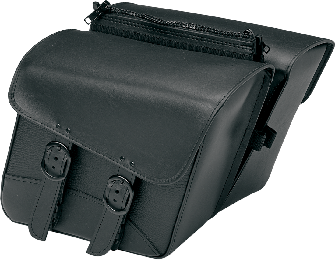 3501-0591 - WILLIE & MAX LUGGAGE Compact Black Jack Saddlebag - Slant - Small 59588-00
