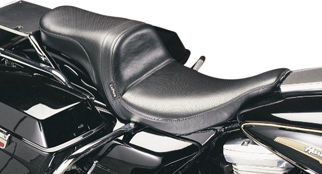 1910-2152 - LE PERA Daytona 2-Up Seat - Without Backrest - Smooth - Black - FLH/FLT '02-'07 LH-567