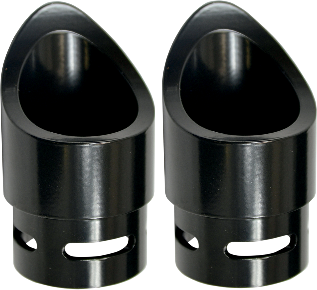 BARON Exhaust Tip - Black - Mini Scalloped BA-1100-02B