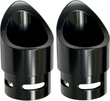 BARON Exhaust Tip - Black - Mini Scalloped BA-1100-02B