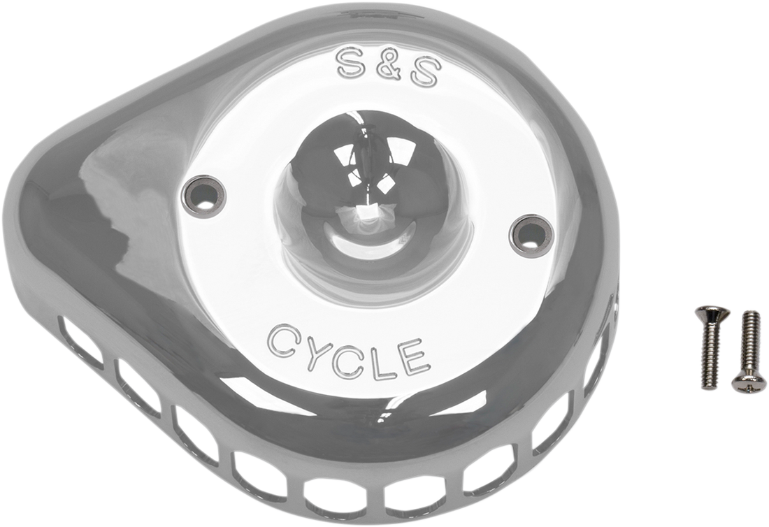 1014-0272 - S&S CYCLE Mini Tear-Drop Air Cleaner Cover - Chrome 170-0367