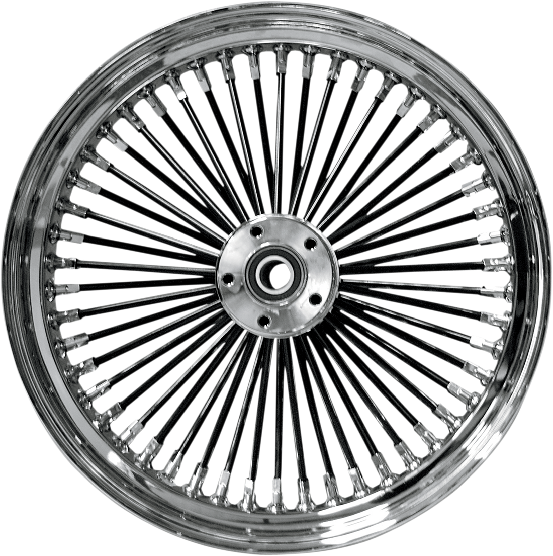 DRAG SPECIALTIES Front Wheel - Single Disc/No ABS - Black Chrome - 21"x2.15" 04225-2028BS