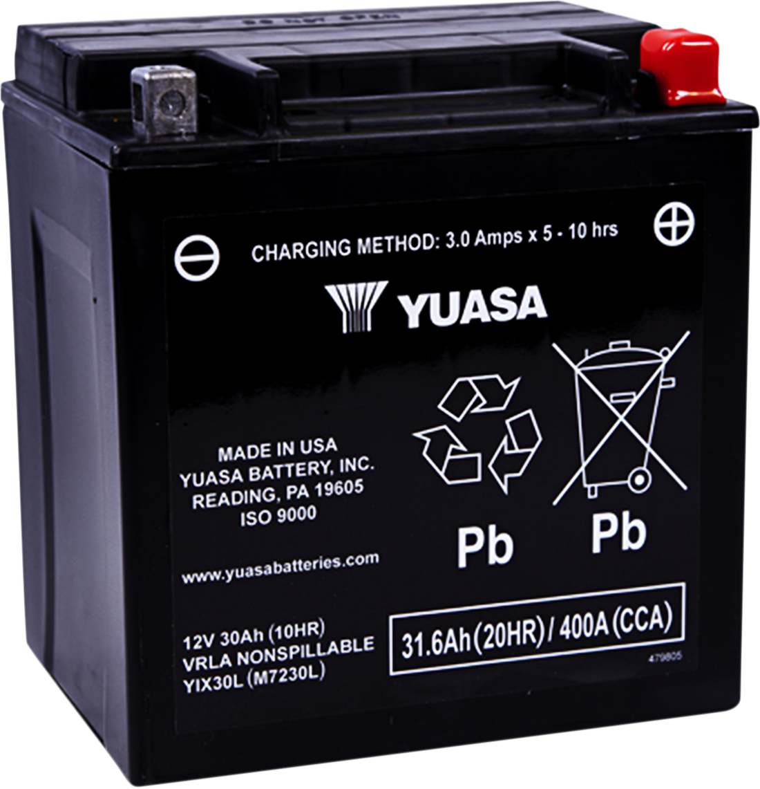 YIX30L - YUASA AGM Battery - YIX30L YUAM7230L