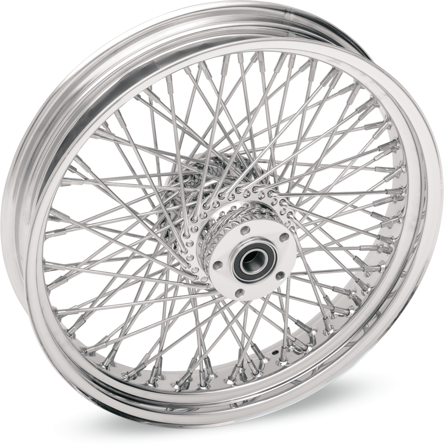 DRAG SPECIALTIES Front Wheel - 80 Spoke - Dual Disc/ABS - Chrome - 21"x3.50" - '08+ 04238-1570-09AB