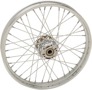 DRAG SPECIALTIES Front Wheel - Single Disc/ABS - Chrome - 21"x2.15" - '08-'17 Softail 64558