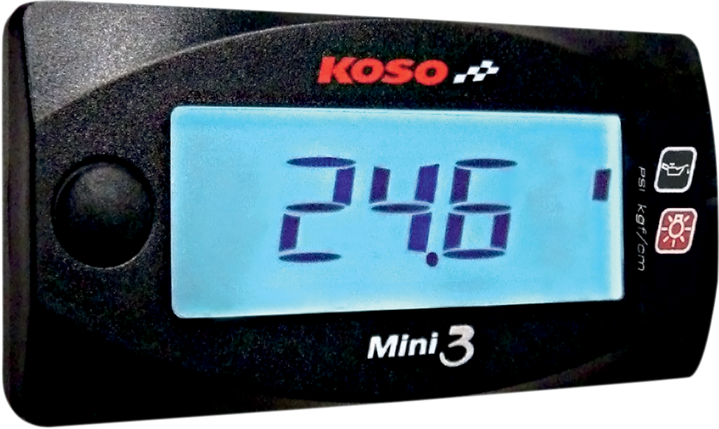 2212-0489 - KOSO NORTH AMERICA Mini 3 Oil Pressure Gauge BA003200
