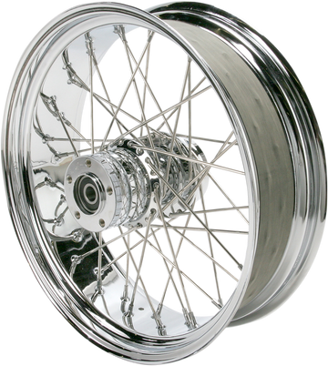 DRAG SPECIALTIES Rear Wheel - 40 Spoke - Single Disc/No ABS - Chrome - 18"x5.50" - '06 FXST 04854-1430-06