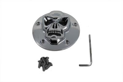 42-0075 - Skull Face Ignition System Cover 5-Hole Chrome