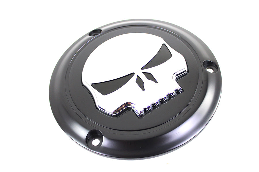 42-0268 - Black 3 Hole Skull Derby Cover