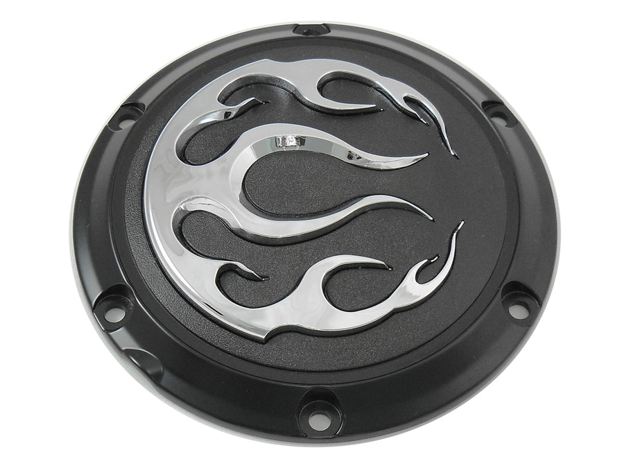 42-0469 - Black 6-Hole Flame Derby Cover