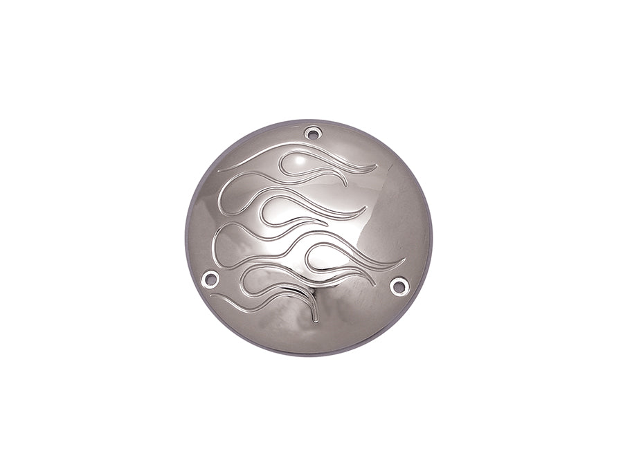 42-0747 - Chrome Flame Derby Cover