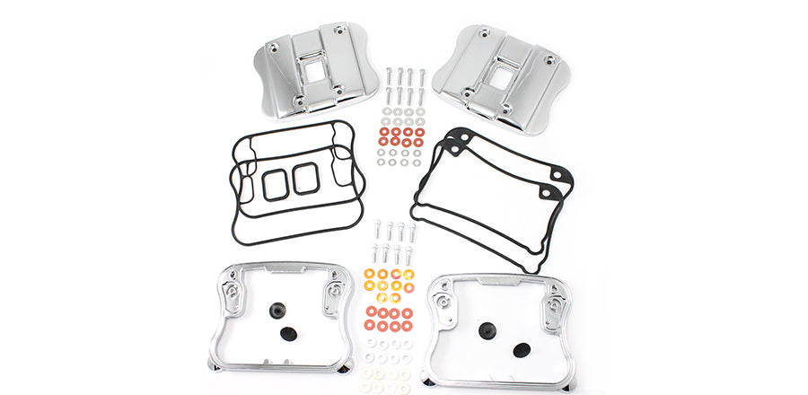 42-0789 - Top Rocker Box Cover and D-Ring Kit Chrome