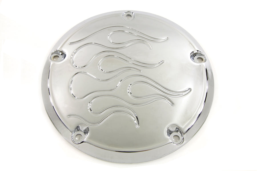 42-0922 - Flame Derby Cover Chrome