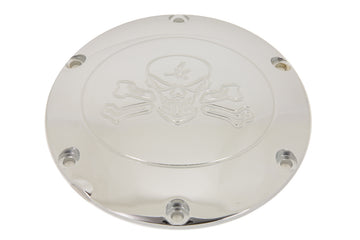 42-1266 - Skull with Cross Bones Derby Cover Chrome