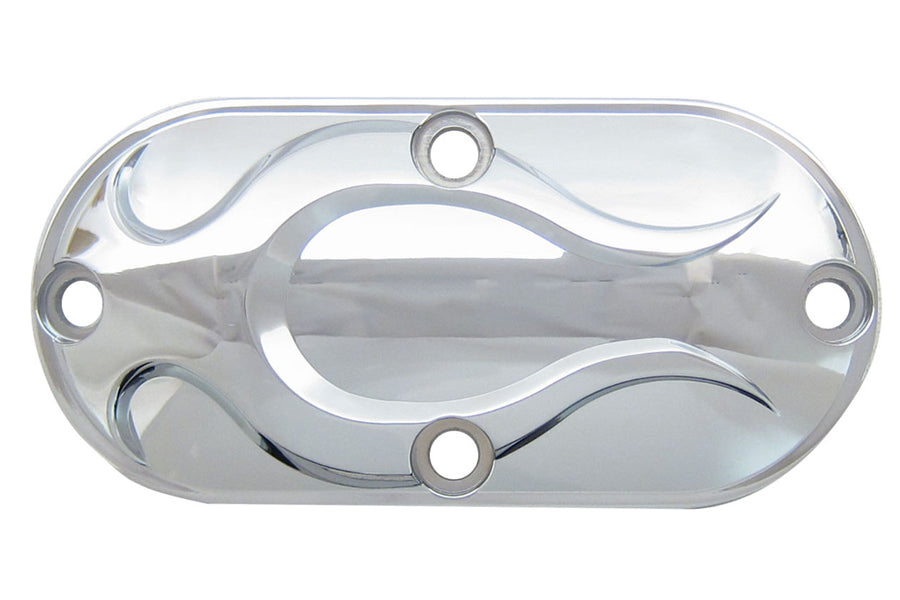 42-1270 - Chrome Inspection Cover with Chrome Flame