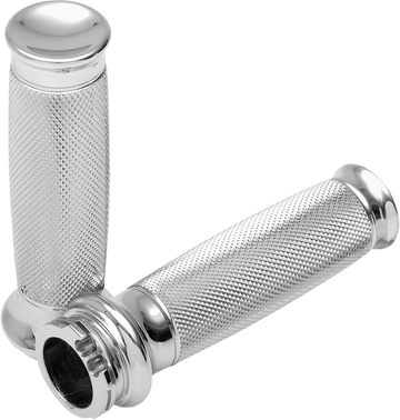 0630-0441 - TODD'S CYCLE Grips - Vice - Knurled - Chrome VGK-1