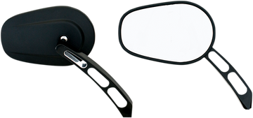 0640-1303 - RIVCO PRODUCTS Billet Mirror - Black Anodized - Pair MV305