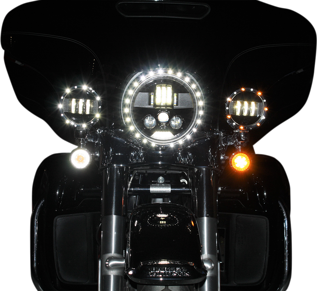 2001-1747 - CUSTOM DYNAMICS ProBEAM LED Headlamp 7" - Black PB-7-B