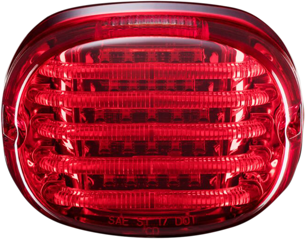 2010-1366 - CUSTOM DYNAMICS Taillight - with License Plate Illumination Window - Red PB-TL-SBW-R