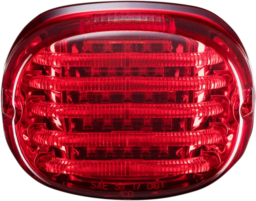 2010-1366 - CUSTOM DYNAMICS Taillight - with License Plate Illumination Window - Red PB-TL-SBW-R