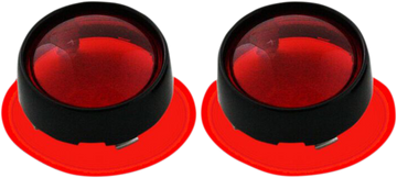 2020-1580 - CUSTOM DYNAMICS Bullet Signal Lenses - Black/Red PB-B-BEZ-BR