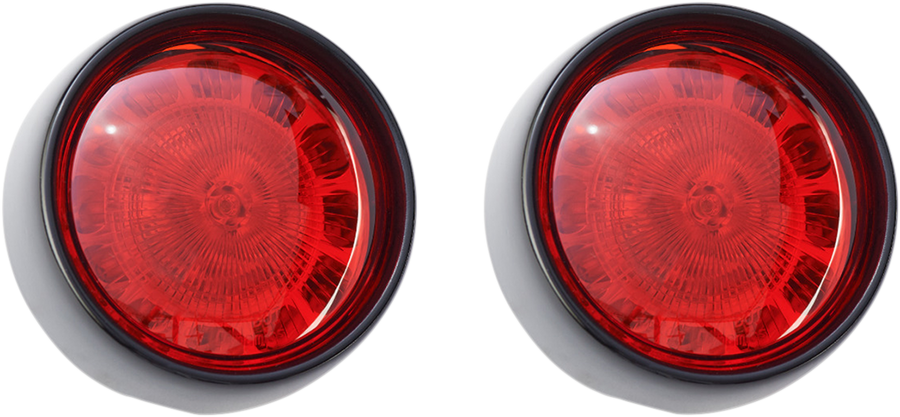 2020-1691 - CUSTOM DYNAMICS Bullet Turn Signal - 1156 - Gloss Black - Red Lens PB-BB-R-1156BR