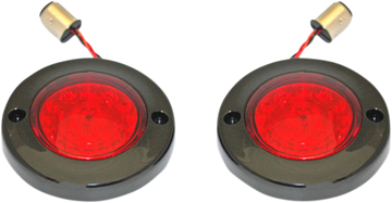 2020-1693 - CUSTOM DYNAMICS LED Flat Turn Signals - 1156 - Black - Red Lens PB-FB-R-1156BR