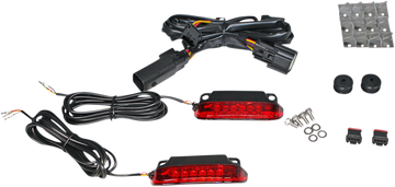 2040-2339 - CUSTOM DYNAMICS Luggage Rack Light Bar - Red CD-LR-07-R