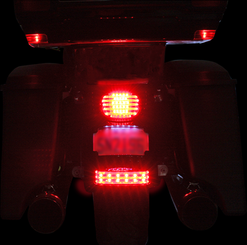 2040-2352 - CUSTOM DYNAMICS Fender Tip Light - Red Lens - Chrome PB-FT-TOUR-R-C