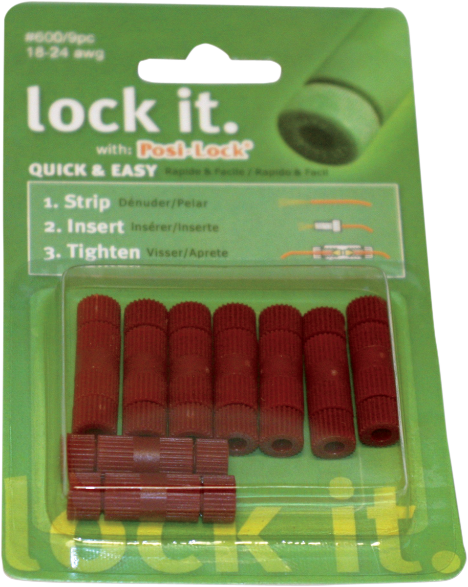 2120-0547 - CUSTOM DYNAMICS Posi-Lock Wire Connectors 18-24 Gauge - 9PK 600
