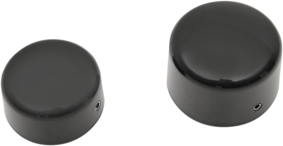 0214-1236 - DRAG SPECIALTIES Axle Caps - Black - Rear W16-0332GB