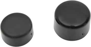 0214-1236 - DRAG SPECIALTIES Axle Caps - Black - Rear W16-0332GB