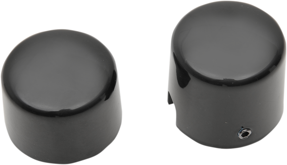 0214-1237 - DRAG SPECIALTIES Axle Caps - Black - Rear - '00-'07 Softail W16-0333GB