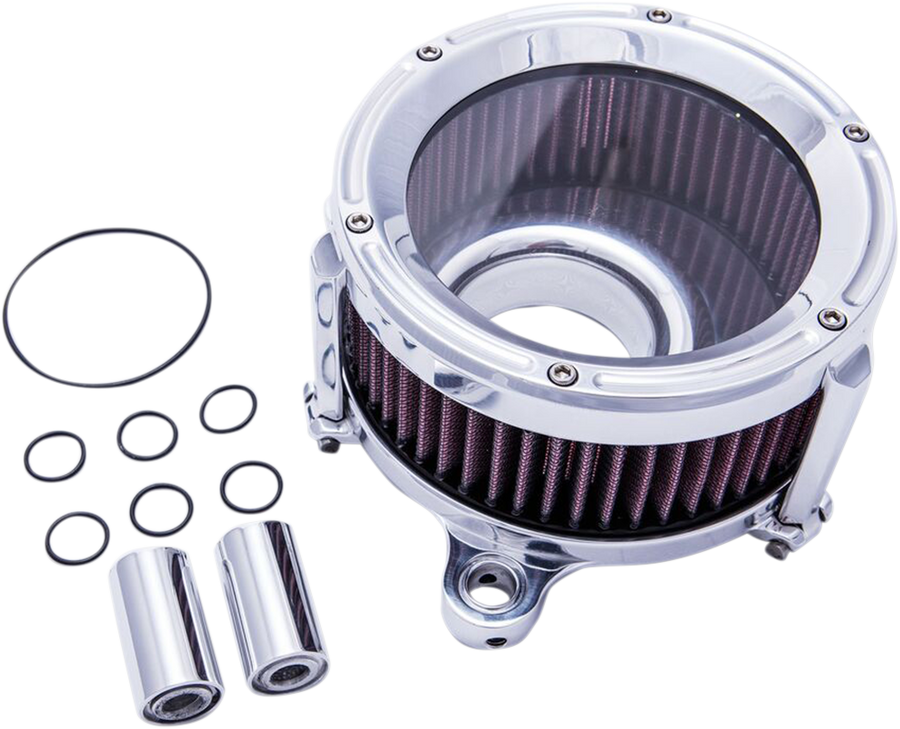 1010-2047 - TRASK Assault Air Cleaner - Chrome - Throttle By Wire TM-1020CH