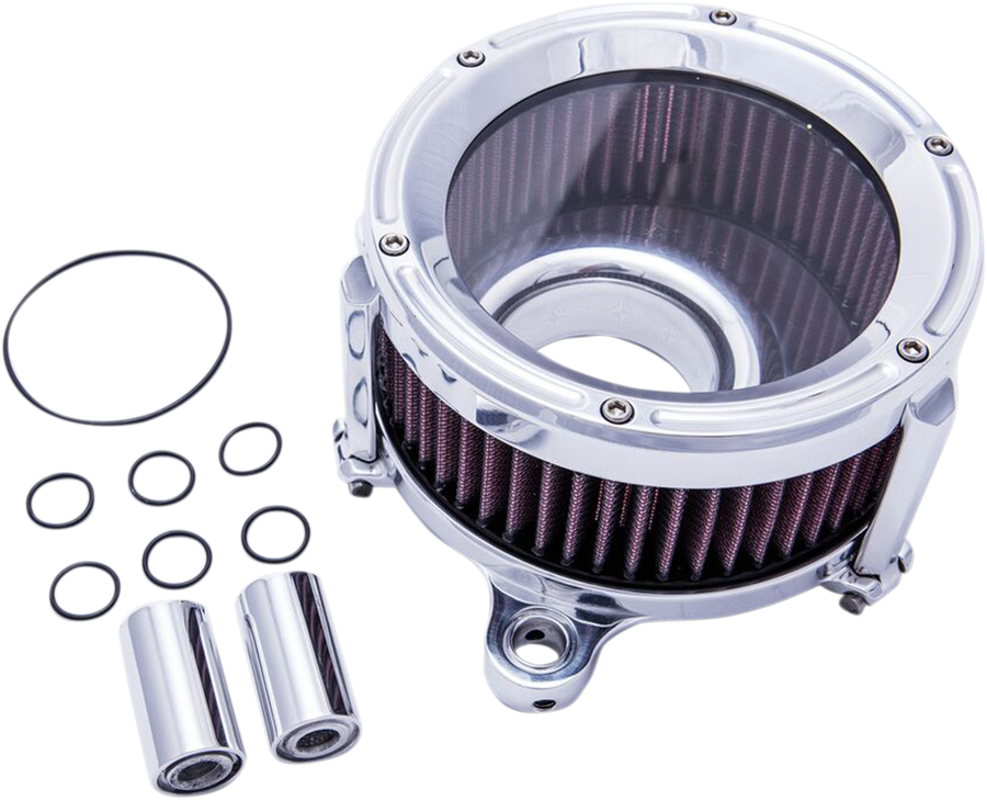 1010-2050 - TRASK Assault Air Cleaner - Chrome - EFI TM-1021CH