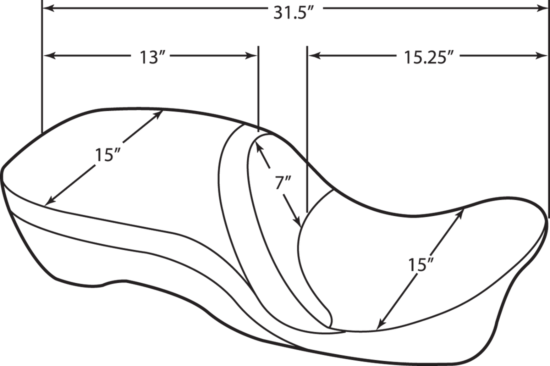 0801-0835 - DRAG SPECIALTIES Touring Seat - Pillow - FL '09+ 0801-0835