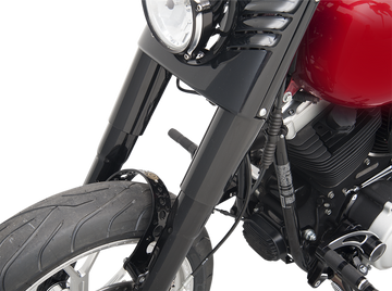DRAG SPECIALTIES Fork Slider Covers - Gloss Black - Smooth - Stock Length - Replacement OEM Number 45964-86 74537B