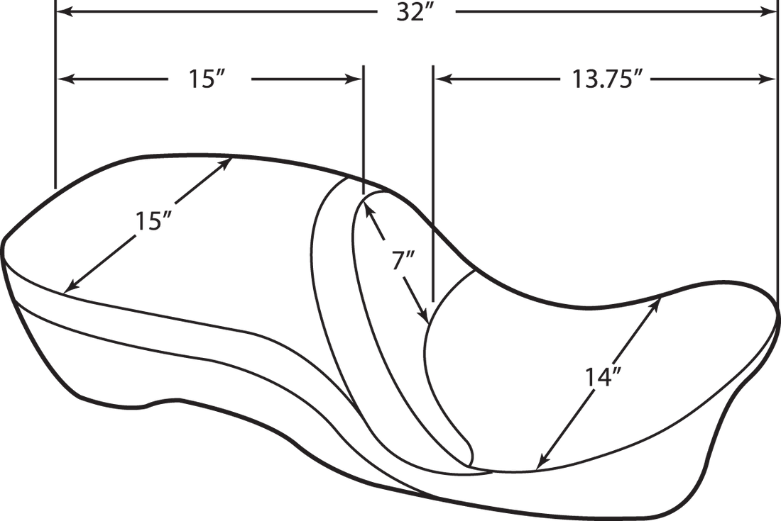 0801-1111 - DRAG SPECIALTIES Touring Seat - Double Diamond - FL '09+ 0801-1111