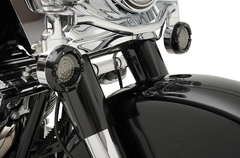 0411-0118 - DRAG SPECIALTIES Fork Slider Covers - Black 77485B