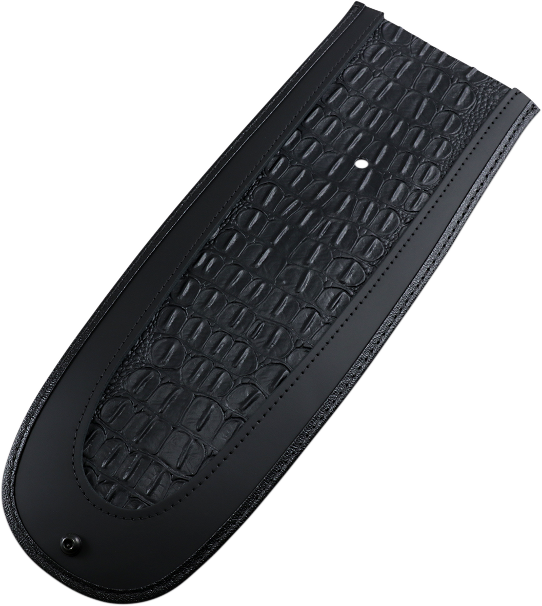 1405-0136 - DRAG SPECIALTIES Fender Skin - Embossed Faux Gator Leather Center 1405-0136