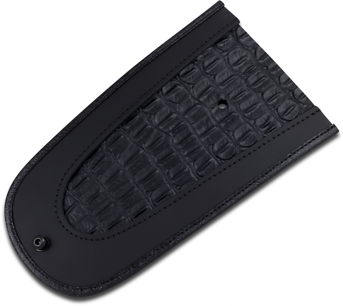 1405-0142 - DRAG SPECIALTIES Fender Skin - Embossed Faux Gator Leather Center 1405-0142